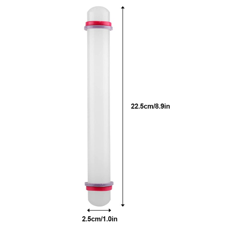 Zetiling 9 Inch Non-Stick Dough Roller With Thickness Rings - Rolling Pin Fondant - Sugar Fondant Cake Roller For Pies and Cookies - Image 4